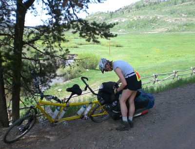 Roadside Snack Break, four more miles to Lynx Pass.